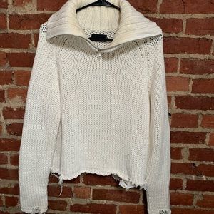 🤍 White chunky knit turtleneck 🤍